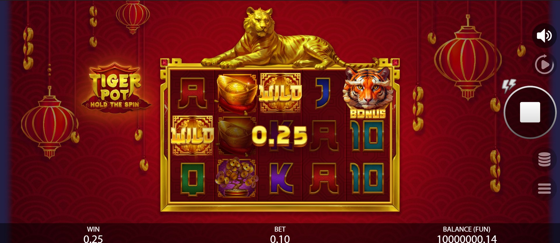 Tiger Pot: Hold The Spin