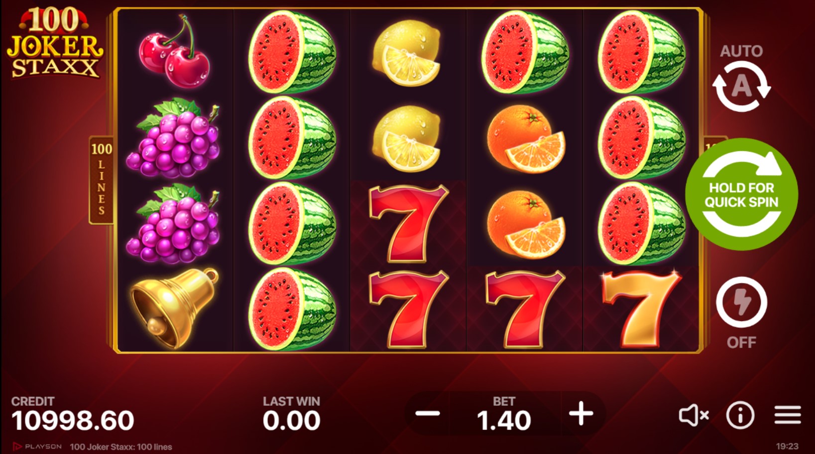 100 Joker Staxx: 100 linii